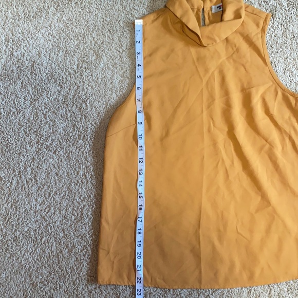 Mustard Yellow Sleeveless Blouse - Picture 8 of 8